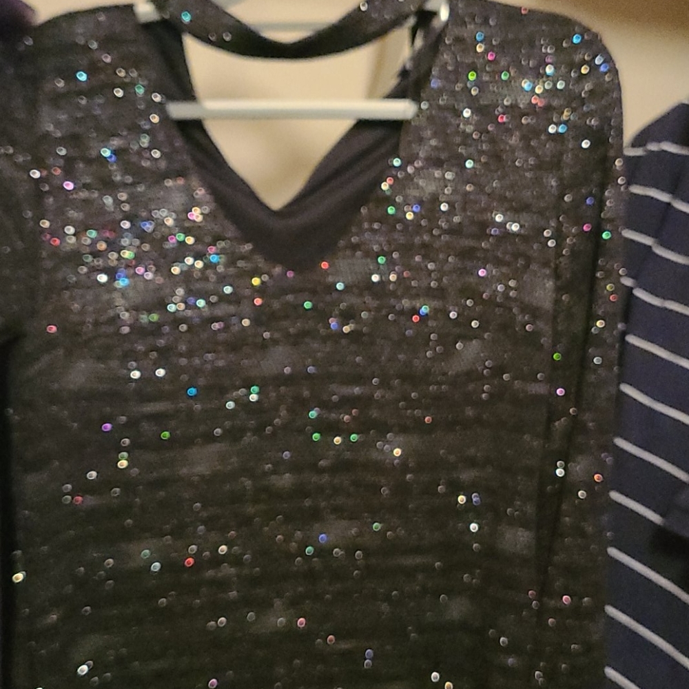 Black sequins dress